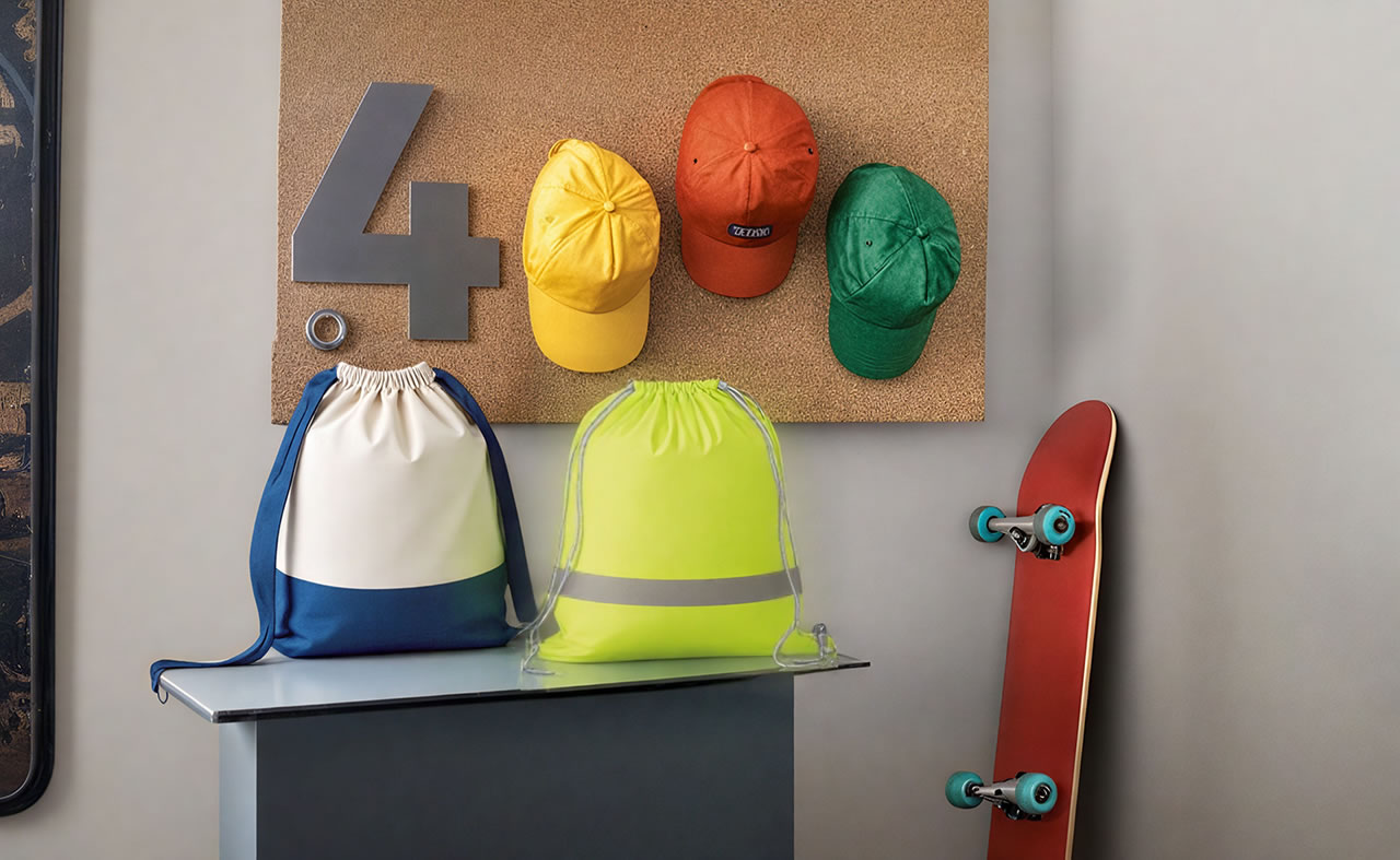 sacs de cordon et casquettes personnalisés