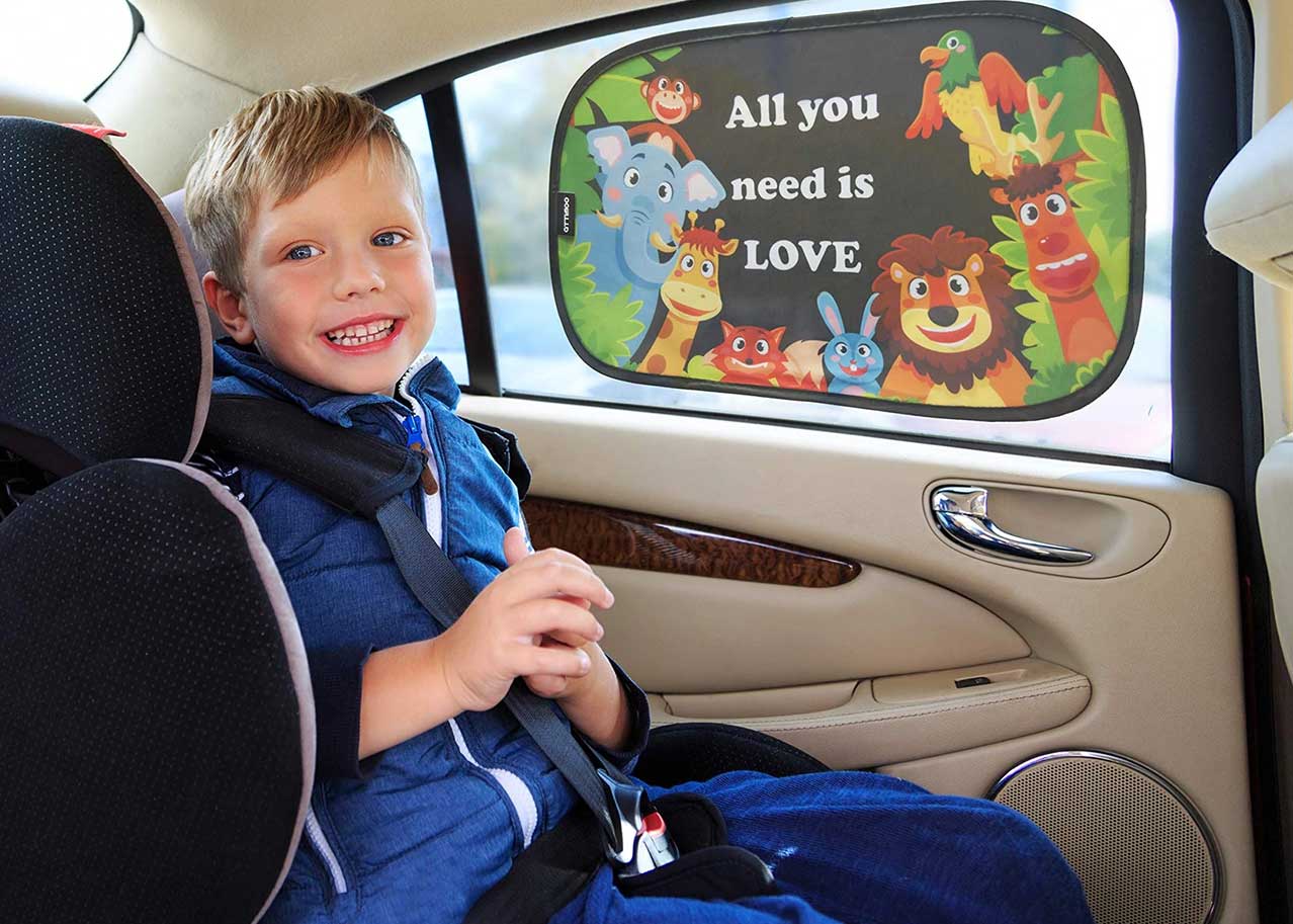 Pare-soleil personnalisé pour voiture avec imprimé pour enfants