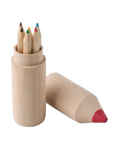 AVALON - Tube en bois de 6 crayons