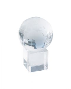 SATELITE - presse-papier globe en verre