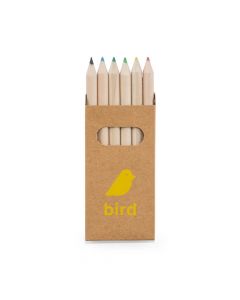BIRD - Boîte avec 6 crayons de couleur