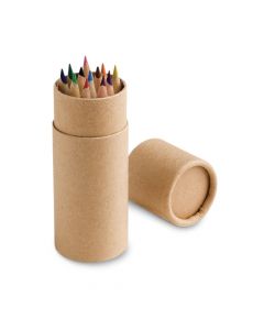 CYLINDER - Boîte avec 12 crayons de couleur