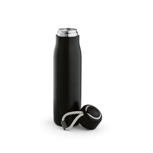LENA - Gourde rInox 570ml. IDouble paroi, étanche,poignée en rPET