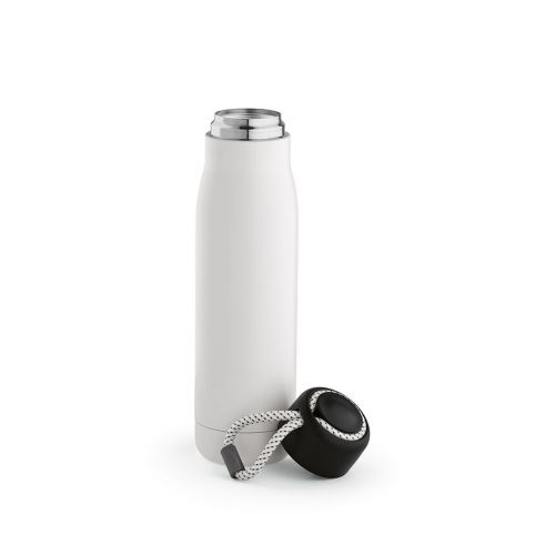 LENA - Gourde rInox 570ml. IDouble paroi, étanche,poignée en rPET