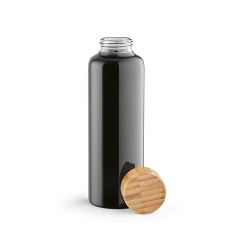 INDUS - Gourde en verre borosilicate,bouchon bambou 510ml. Etanche
