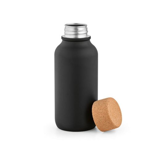 VOLGA - Gourde rInox 530ml. Bouchon liège. Paroi simple, étanche