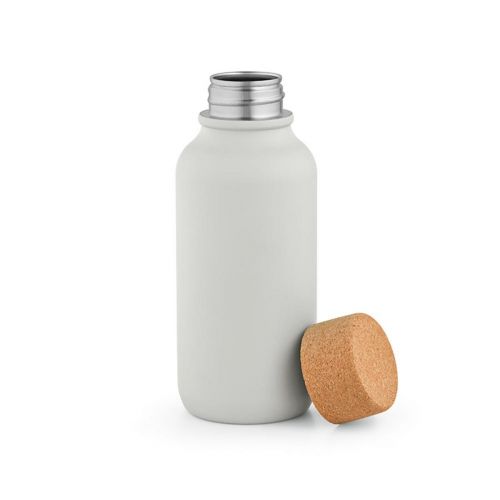VOLGA - Gourde rInox 530ml. Bouchon liège. Paroi simple, étanche