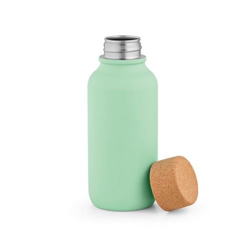VOLGA - Gourde rInox 530ml. Bouchon liège. Paroi simple, étanche