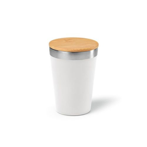 DON - Gobelet rSS 400ml avec couvercle bambou. Double paroi