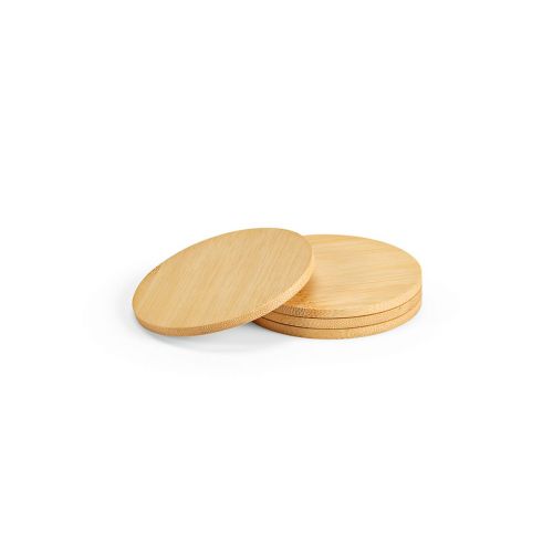 CHRISTO - Sous-verres en bambou, set de 4
