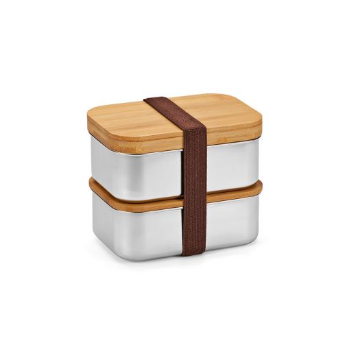 VERMEER - Boîte repas rInox1480 ml, couvercle et couverts en bambou