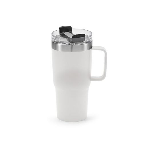 NEMAN - Mug inox 580 ml. Double paroi et bouchon rotatif