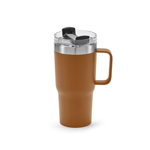 NEMAN - Mug inox 580 ml. Double paroi et bouchon rotatif