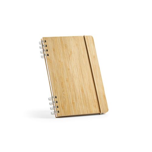 DANTE - Carnet couverture en bambou, 196p recyclées 70gsm