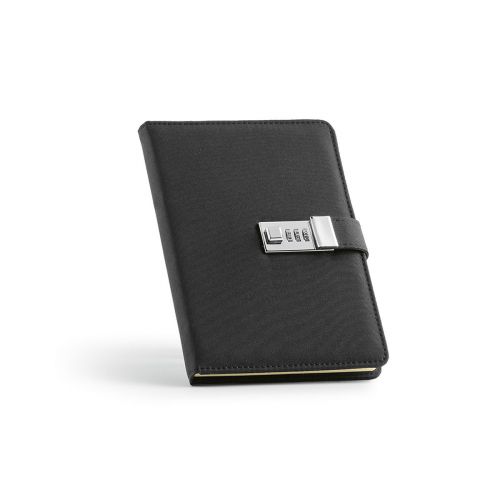MELVILLE - Carnet rPET, fermeture métal, 192p 70gsm