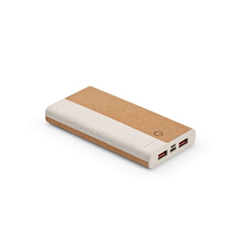 ARCHIMEDES - Batterie externe en liège/paille, 15W, 10000mAh