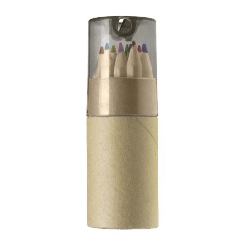 TERRENCE - Tube cartonné de 12 crayons 