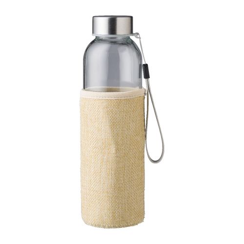 KAYDENCE - Gourde de 500 ml en verre avec housse en jute 