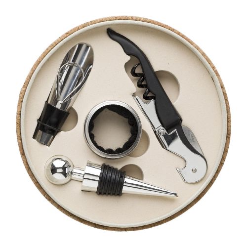 MILANA - Set à vin dans un écrin en PU aspect liège 