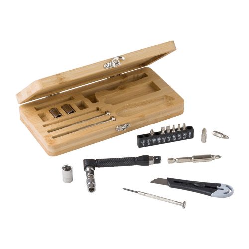 ELMAR - Boîte à outils de 27 pièces en bambou 