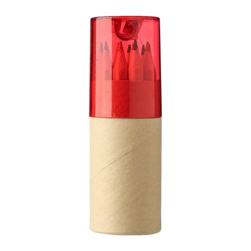TERRENCE - Tube cartonné de 12 crayons 
