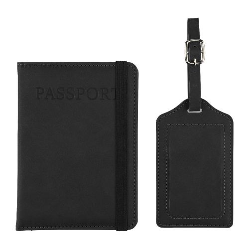 ZANI - Porte-passeport et étiquette de bagage en PU recyclé 