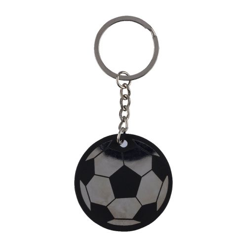 CIRO - Porte-clés ballon de football en acier inoxydable recyclé 