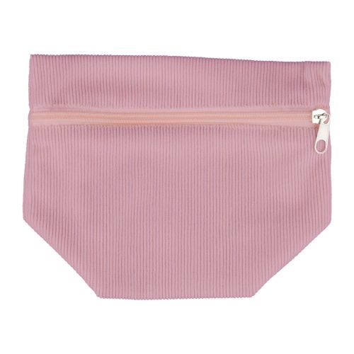 TIA - Trousse à maquillage zippée en velours côtelé 
