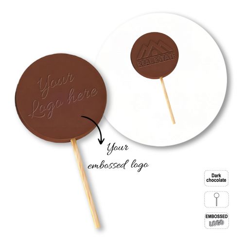 CHOCO POP - Sucette ronde au chocolat
