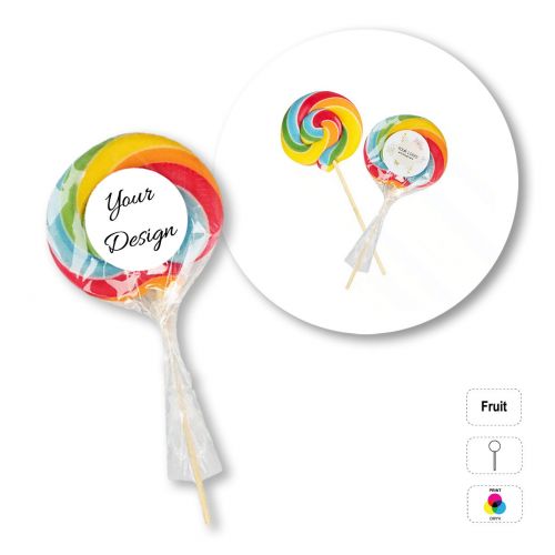 RAINBOW - Sucette ronde au chocolat