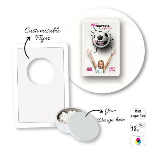 SUGARFREE MINT CARD - boîte de bonbons à la menthe sans sucre avec dépliant