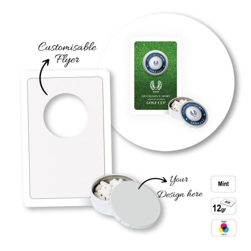 MINT CARD - boîte de bonbons à la menthe avec dépliant
