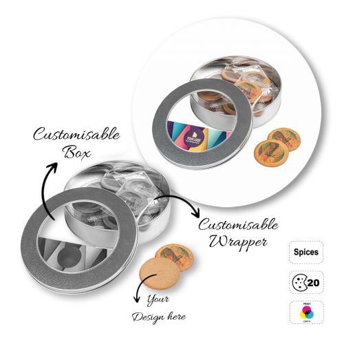 LOGO COOKIE - boîte de biscuits ronds, personnalisables