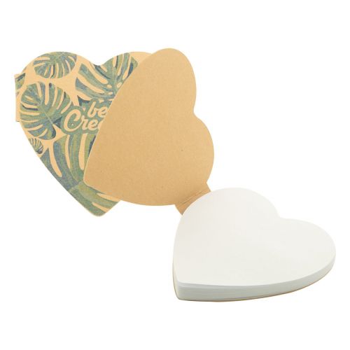 CREASTICK HEART ECO - bloc-notes autocollant personnalisé
