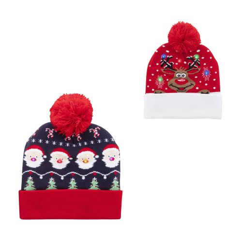NORRSKEN - Chapeau d'hiver LED de Noël, Père Noël