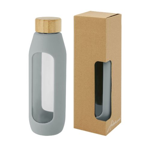 TIDAN - Bouteille  de 600 ml en verre borosilicate avec grip en silicone
