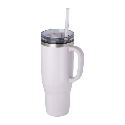 MELBOURNE - Gobelet en céramique Java de 330 ml avec revêtement en silicone et couvercle en plastique