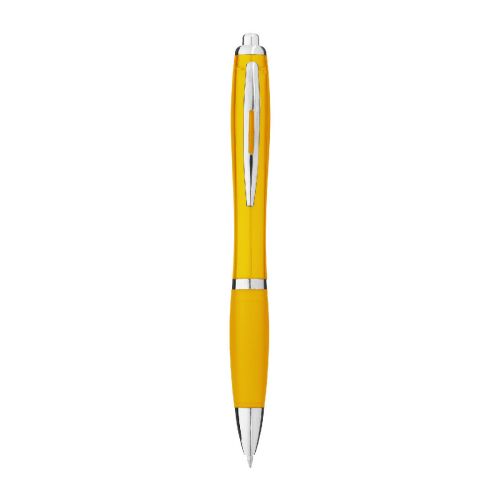 NASH - Stylo bille avec corps et grip colorés  (encre bleue)