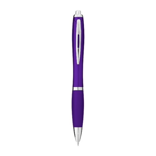 NASH - Stylo bille avec corps et grip colorés  (encre bleue)
