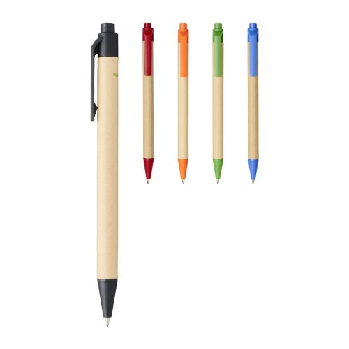 BERK - Stylo bille en carton recyclé et plastique de maïs  (encre noire)