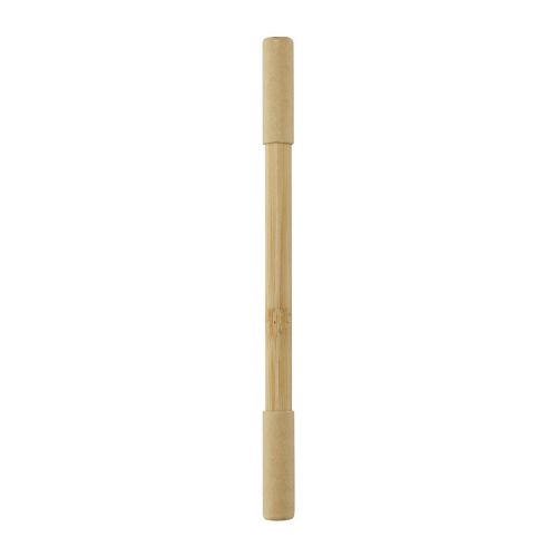 SAMAMBU -Stylo duo en bambou (encre bleue)