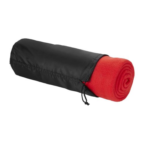 HUGGY - La couverture à carreaux unicolore  est fabriquée en 100% polaire 200 g/m², une matière douce et confortable qui fournit