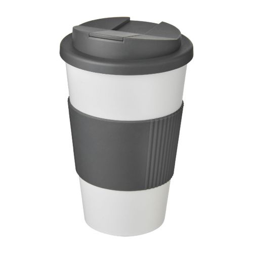 - Gobelet isolant Americano® 350ml avec bandeau antidérapant et couvercle anti-fuite