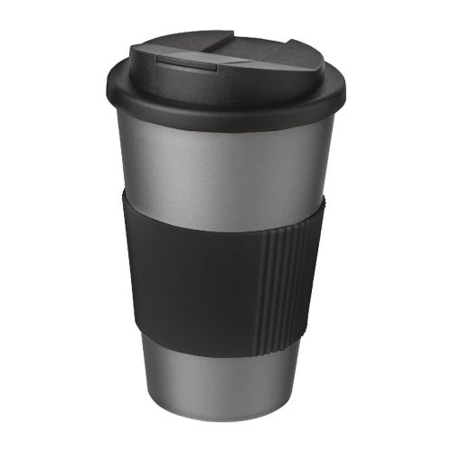 - Gobelet isolant Americano® 350ml avec bandeau antidérapant et couvercle anti-fuite