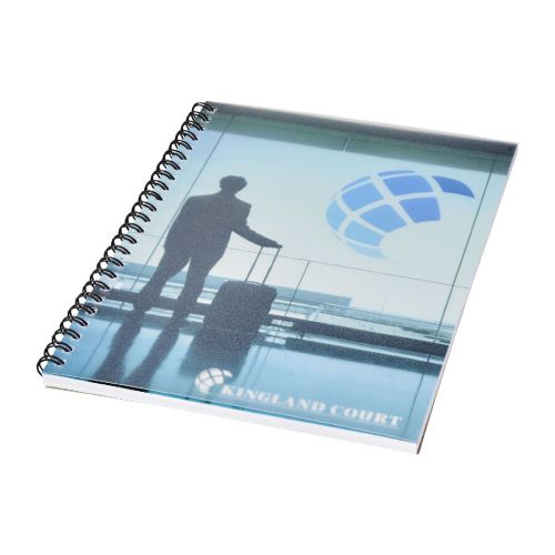 - Cahier Desk-Mate® A5 à spirales avec couverture polypropylène