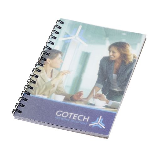 - Cahier Desk-Mate® A6 à spirales avec couverture polypropylène