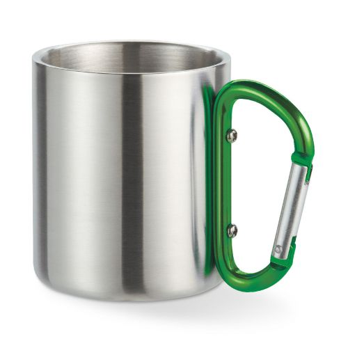 TRUMBO - Mug acier et anse mousqueton.
