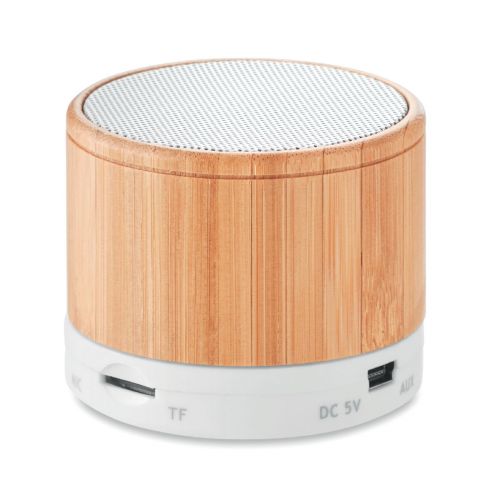 ROUND BAMBOO - Haut-parleur sans fil bambou