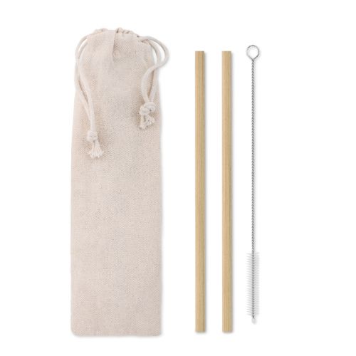 NATURAL STRAW - Paille bambou avec brosse.