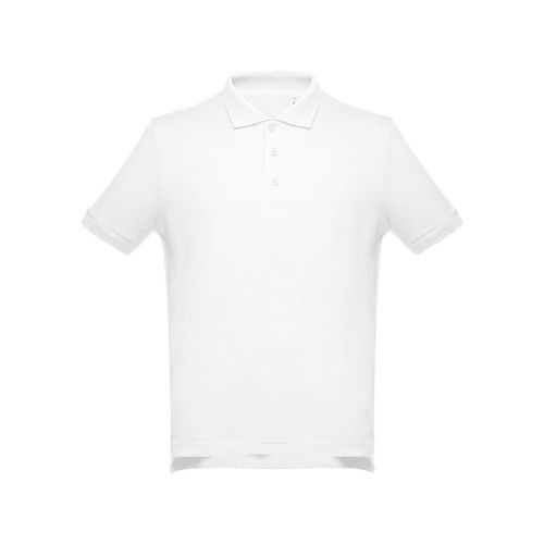 THC ADAM WH - Polo à manches courtes en coton pour hommes. Couleur blanche